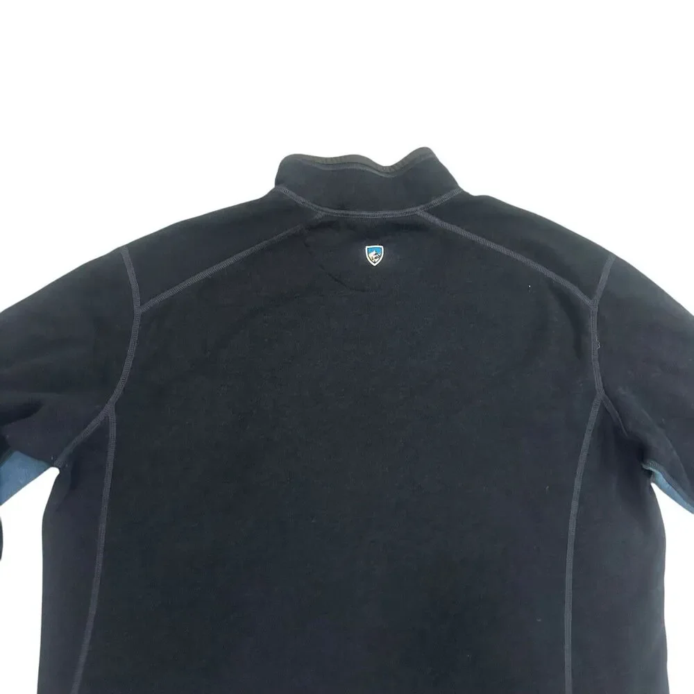 Kuhl Revel Quarter Zip Sweater  Men’s 2XL XXL Navy Blue Fleece Pullover  3007 - Picture 9 of 12